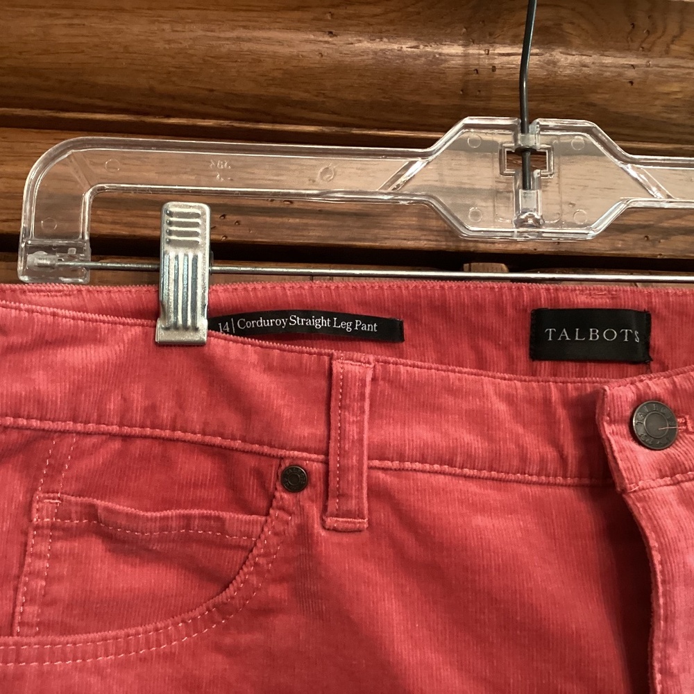 Talbots. Corduroys straight leg pant. Size 14.